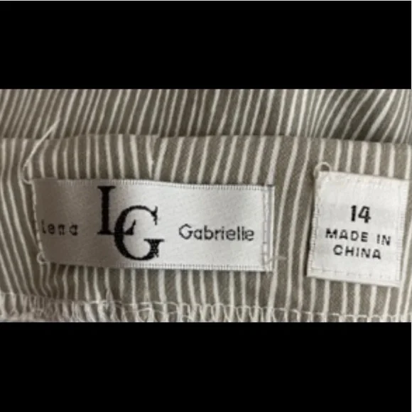 Lena Gabrielle Striped Cropped Pants - Picture 3 of 5